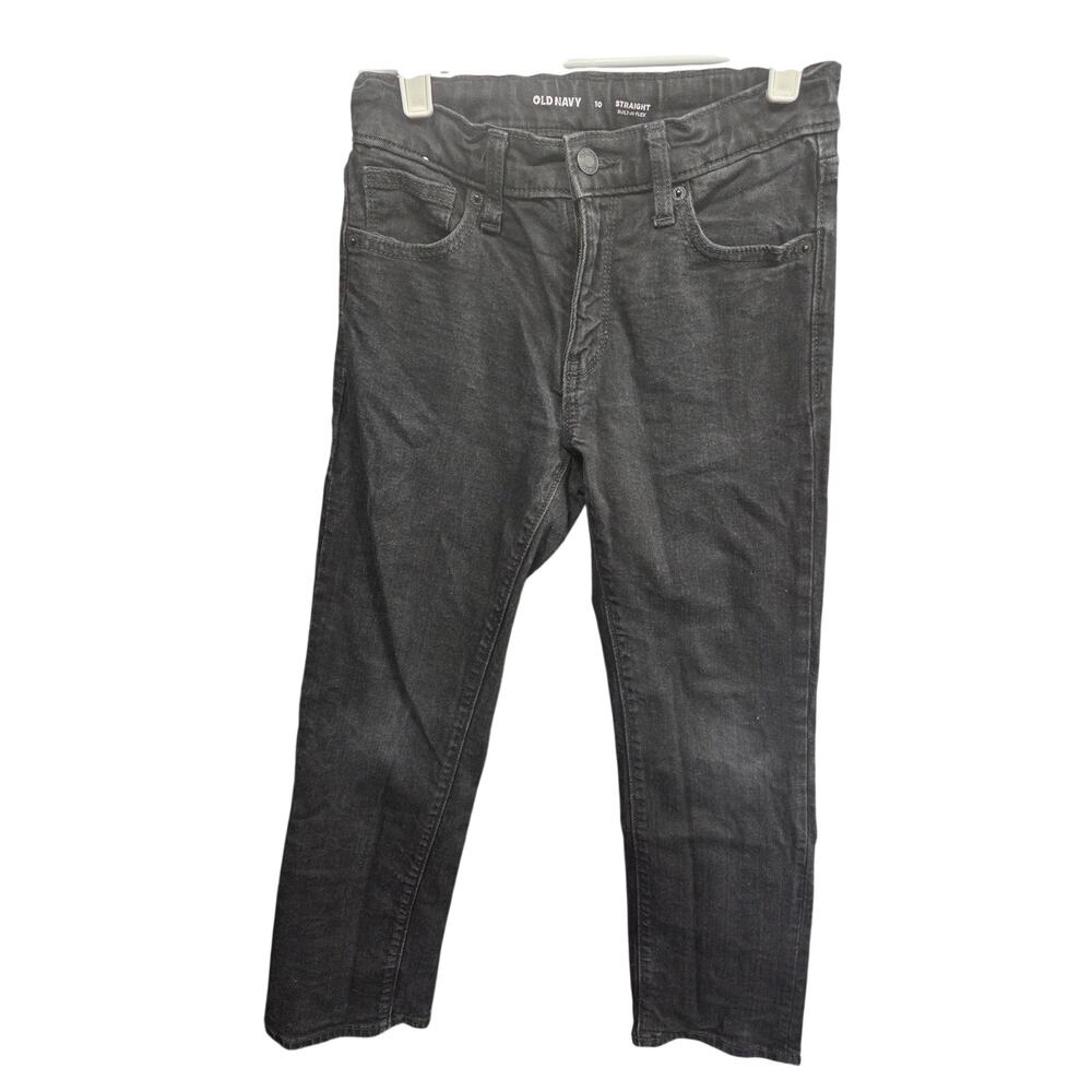 Black Straight Flex Jeans - Old Navy - 10